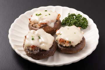 椎茸の肉詰めチーズ焼き