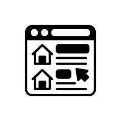 Real Estate Website icon in vector. Illustration