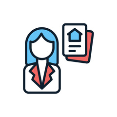 Women Agent icon in vector. Illustration
