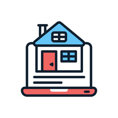 Online Real Estate icon in vector. Illustration