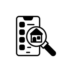 Mobile Search icon in vector. Illustration