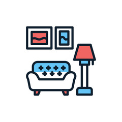 Living Room icon in vector. Illustration