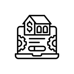 Mortgage Lender Software icon in vector. Illustration