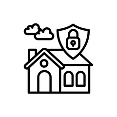 House Protection icon in vector. Illustration
