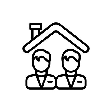Co-living icon in vector. Illustration