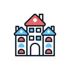 Tenement icon in vector. Illustration