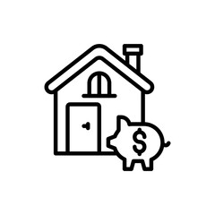 Savings icon in vector. Illustration