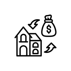 Refinancing icon in vector. Illustration
