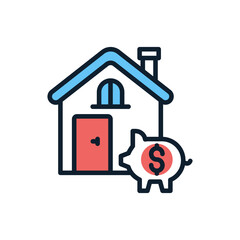 Savings icon in vector. Illustration