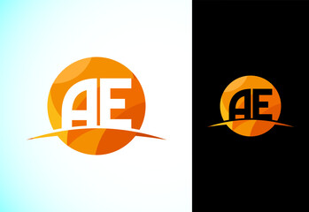 Polygonal Letter A E Logo Design Vector Template. Low Poly Graphic Alphabet Symbol For Corporate Business Identity