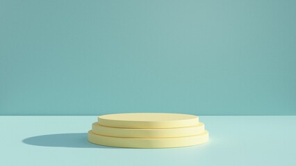 Podium Background 3D ,There is an area for displaying products ,promote products, Product presentation,3D rendering,show cosmetic product display,help the product stand out,3D Mock up,Minimal style,