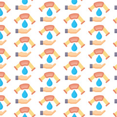 Fototapeta premium water elements multiple use vector pattern