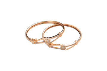 Wedding rings isolated on transparent background