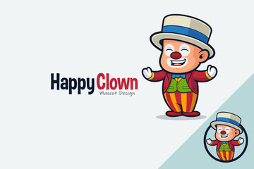 Cute Clown Mascot Design