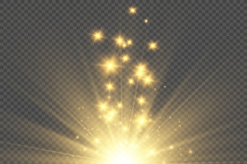 Brilliant gold dust vector shine. Glittering shiny ornaments for background. Vector illustration.