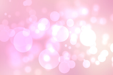 Abstract blurred fresh vivid spring summer light delicate pastel pink white bokeh background texture with bright circular soft color lights. Beautiful backdrop illustration.