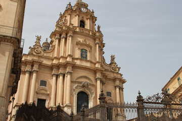 Fototapeta na wymiar st george cathedral in ragusa in sicily (italy)