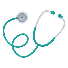 Vector cartoon image of a stethoscope . The concept of healthcare, medicine and health. Hospital elements for your design. - obrazy, fototapety, plakaty