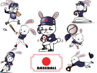 ウサギの野球選手