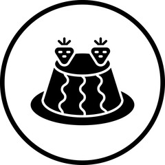 vector  pudding icon style