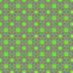 seamless background with geometric flowers