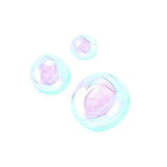 Cute bubbles environment stationary sticker oil painting