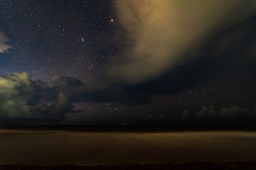 thunderstorm at night sea