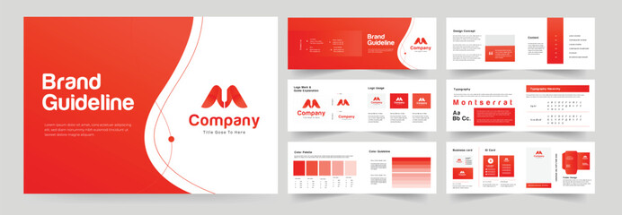 brand guidelines and landscape brand guidelines template - obrazy, fototapety, plakaty