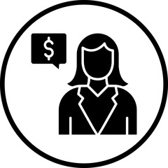 Vector Design Female Advisor Icon Style