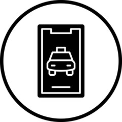 Vector Design Mobile Taxi Icon Style