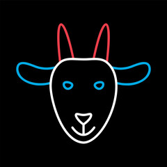 Goat icon. Farm animal vector illustration