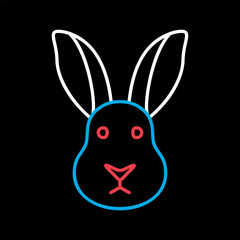 Rabbit icon. Farm animal vector illustration