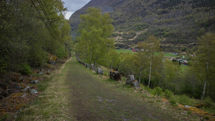 Stara Droga Królewska w okolicach Leardal w Norwegii