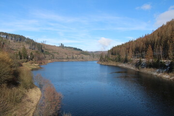 Oker dam (Okertalsperre) | Mountainbiking in the Harz National Park in wintertime | From Lonau in the southwest to Goslar in the north