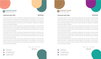 Modern Business Letterhead Design Template with A4 size