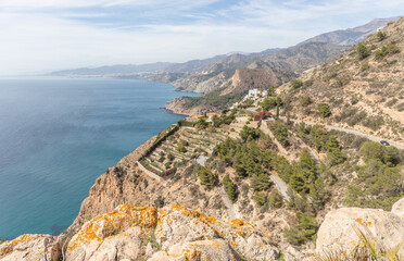 Fototapeta na wymiar Blick vom Mirador del Cerro Gordo, Andalusien, Spanien 