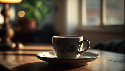 cup of coffee on a table