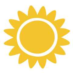 Sun icon clipart. Vector illustration flat design.