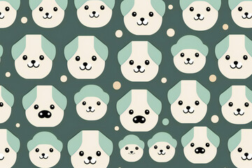 Obraz premium seamless pattern with dogs