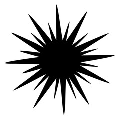 Sun icon clipart. Vector illustration flat design.