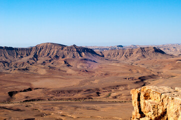 valley in the Ramon desert in Israel