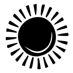 Sun icon clipart. Vector illustration flat design.