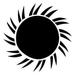 Sun icon clipart. Vector illustration flat design.