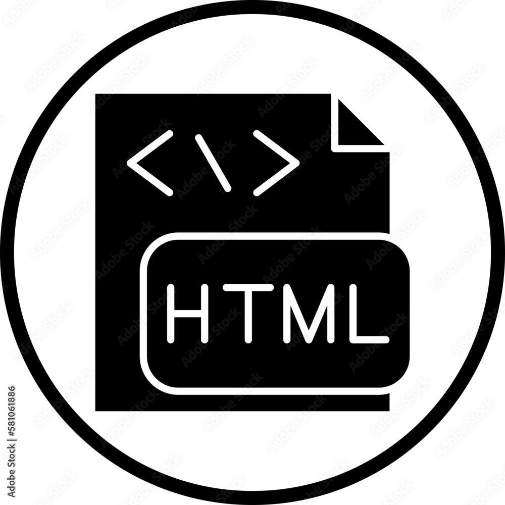 Poster vector design html file icon style