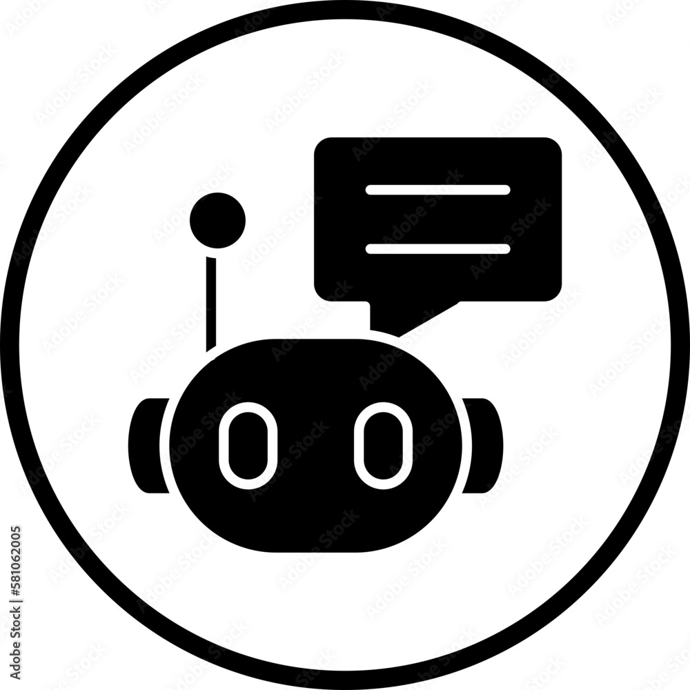 Poster vector design chat bot icon style