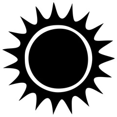 Sun icon clipart. Vector illustration flat design.