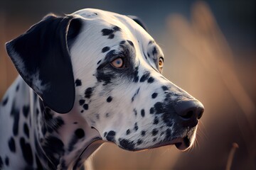 closeup of a dalmatian