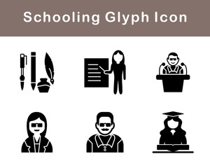 Schooling Vector Icon Set