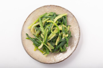 あさつきの酢みそ和え