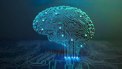  Artificial intelligence, Electric brain, AI technology brain background, Generative AI